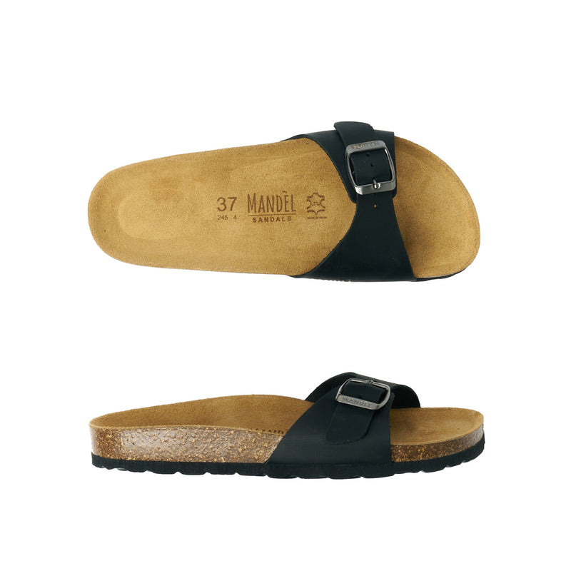 Sabots Agata Oiled Leather Black - Femme