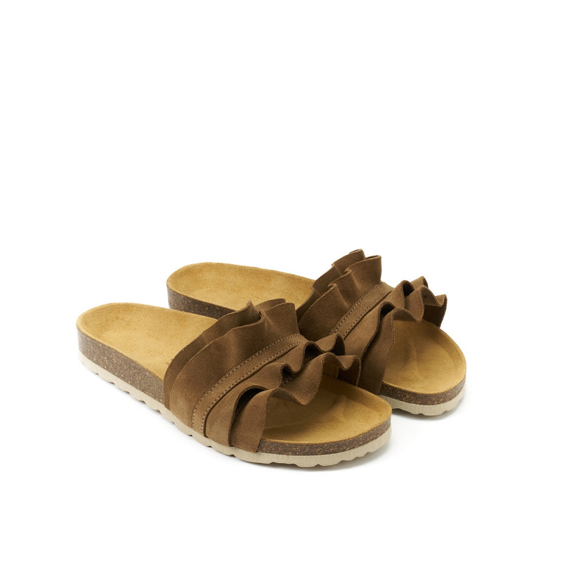 Sabots Sofia Suede Chocolate - Femme