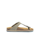 Chanclas Blanca Nubuck Gris - Mujer
