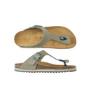 Chanclas Blanca Nubuck Gris - Mujer