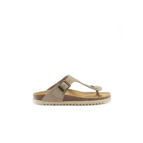 Tongs Blanca Nubuck Taupe - Femme