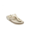 Tongs Blanca Big Buckle Beige - Femme
