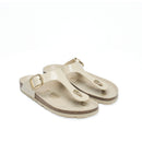 Tongs Blanca Big Buckle Beige - Femme
