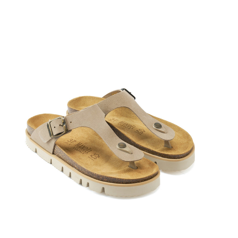 Tongs Blanca Suede Taupe - Femme