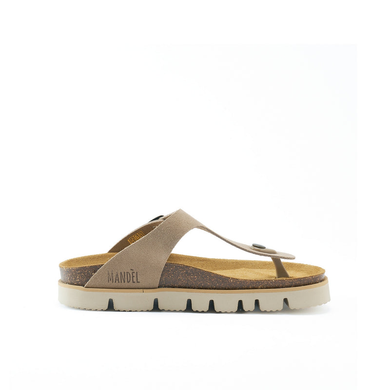 Tongs Blanca Suede Taupe - Femme