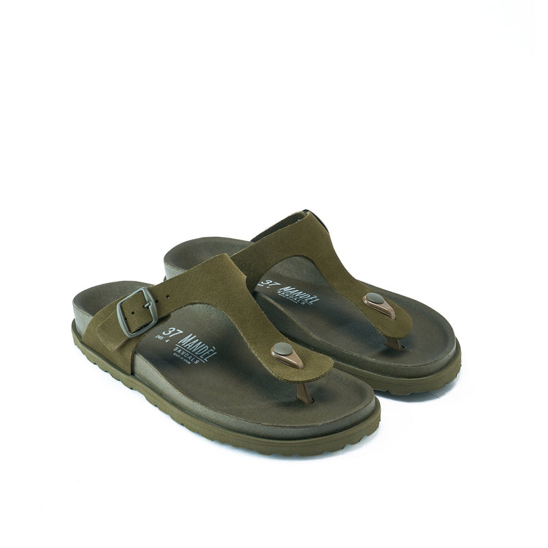 Tongs Gala Suede Moss Green - Femme