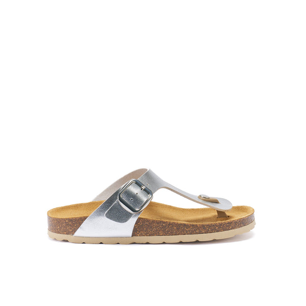 Chanclas Blanca - Plata - Mujer