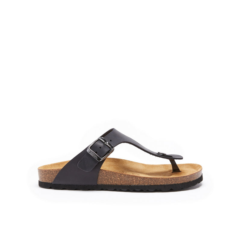 Blanca Oiled Leather Black Clogs - Women's