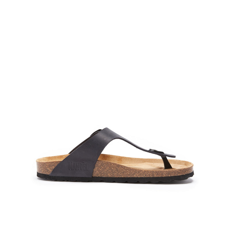 Blanca Oiled Leather Black Clogs - Women's