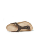 Blanca Oiled Leather Dark Brown Clogs - Women's