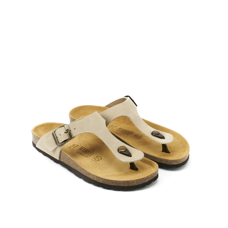 Blanca Nubuck Sand Beige Clogs - Women