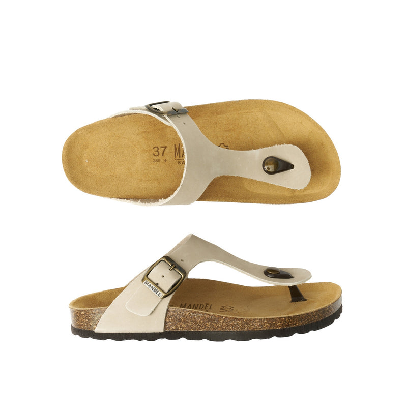 Blanca Nubuck Sand Beige Clogs - Women