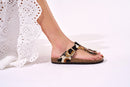 Blanca Big Buckle Cow Clogs - Women's