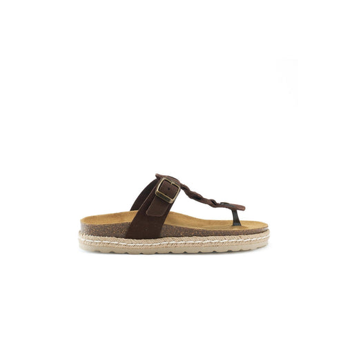 Tongs Sandales Luna Suede Dark Brown - Femme