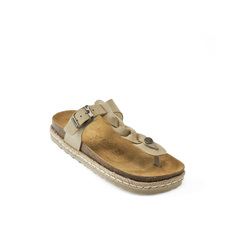 Flip Flops Sandals Luna Suede Beige - Women