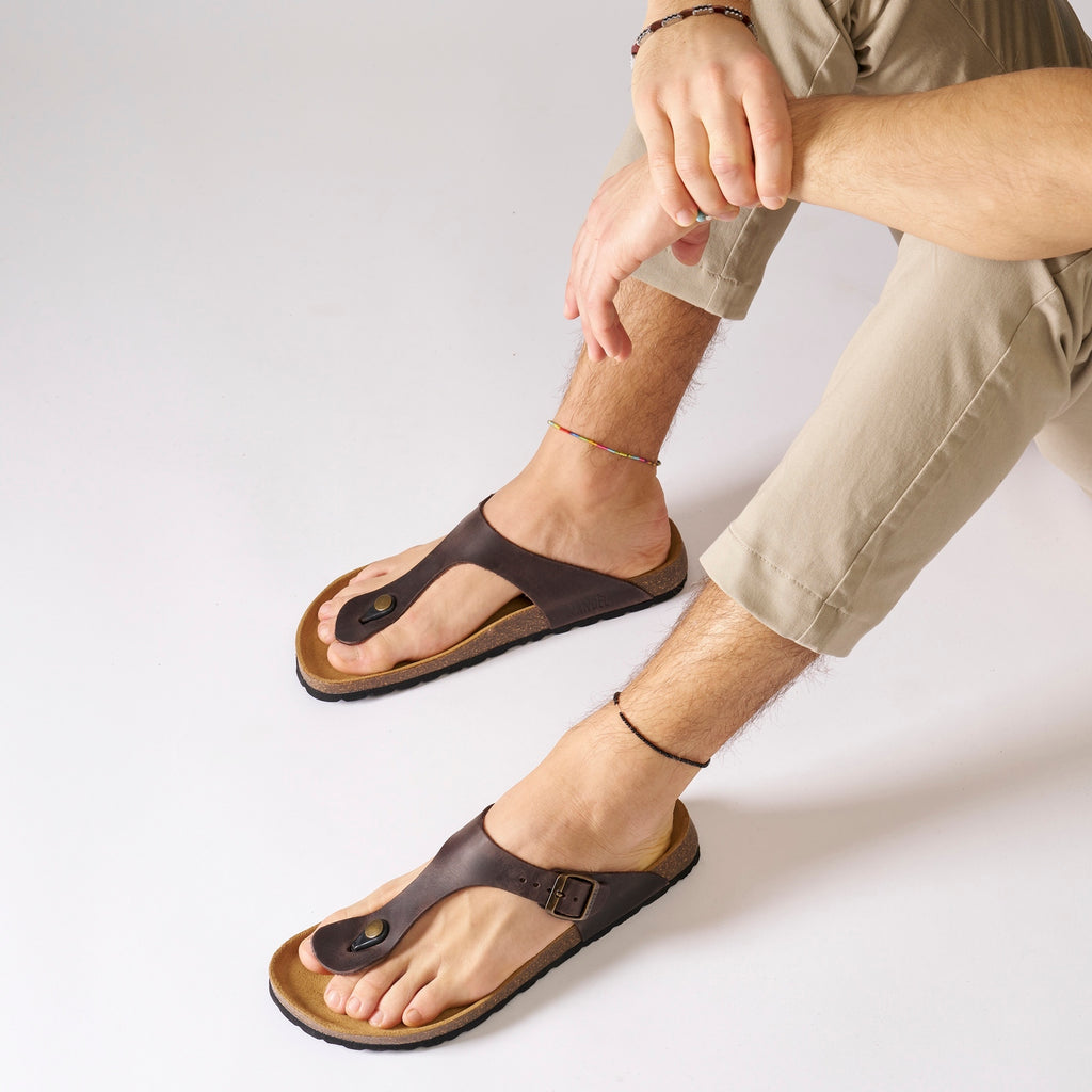 David Flip Flops - Dark Brown - Men