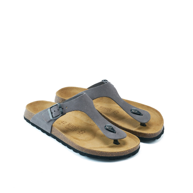 Tongs David Suede Grey - Homme