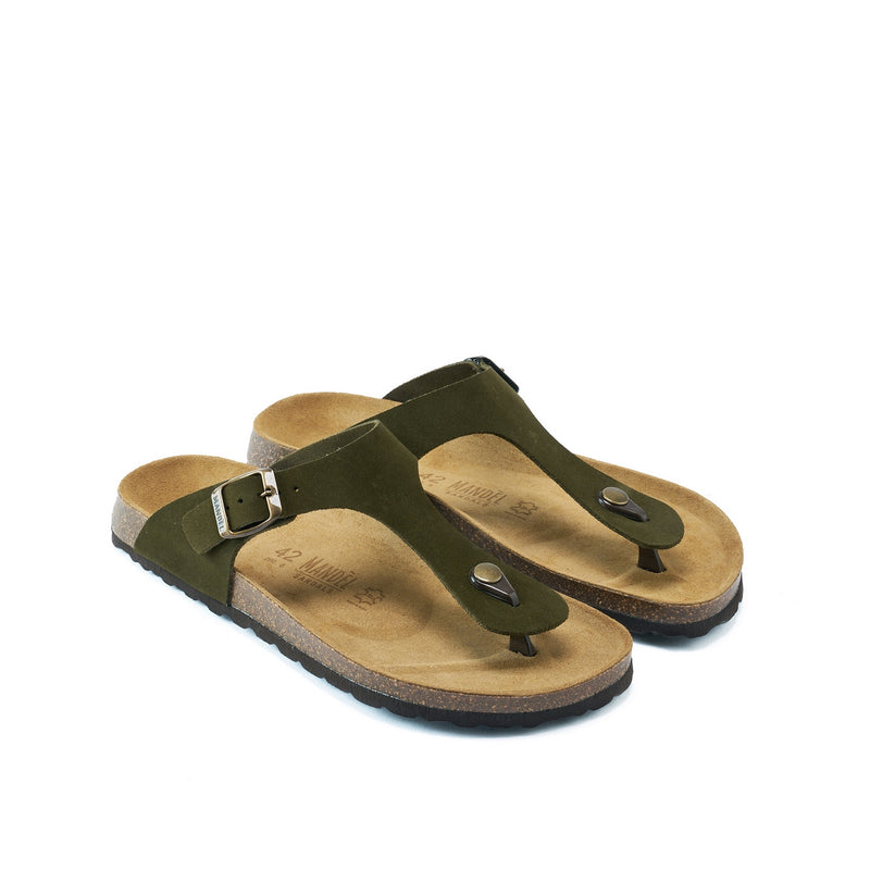 Tongs David Suede Moss Green - Homme