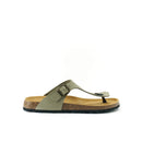 David Nubuck Olive Green Clogs - Men's