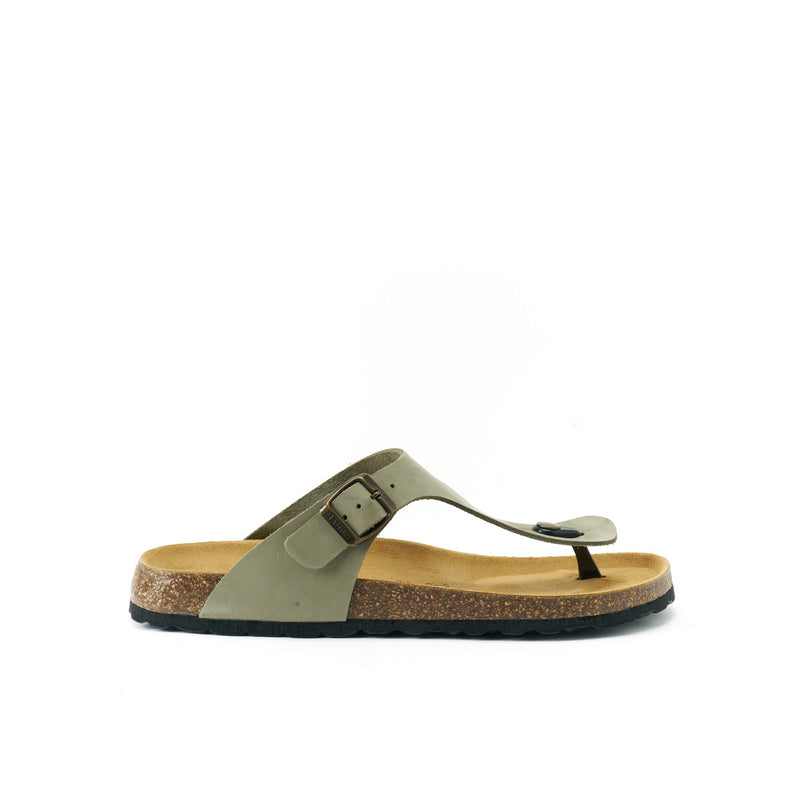 David Nubuck Olive Green Clogs - Men's