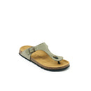 David Nubuck Olive Green Clogs - Men's