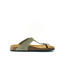 David Nubuck Olive Green Clogs - Men's