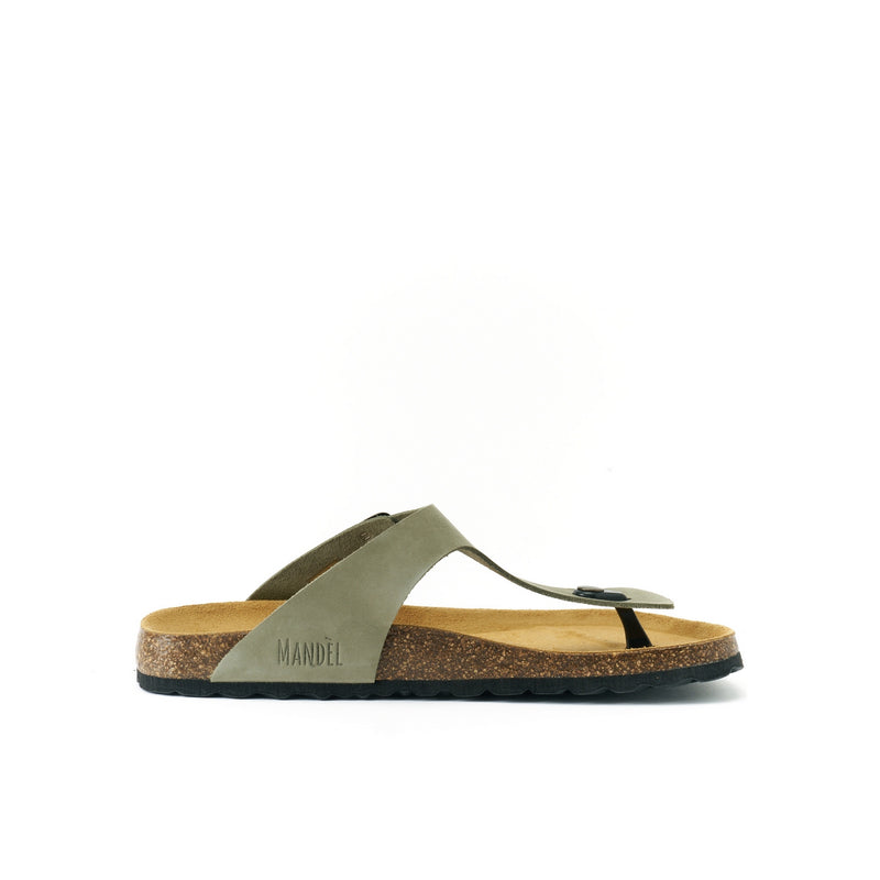 David Nubuck Olive Green Clogs - Men's