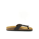 Lene Oiled Leather Dark Brown Clogs - Women's