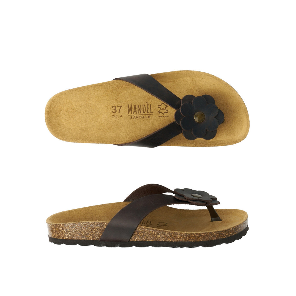 Lene Flip Flops - Dark Brown - Women's