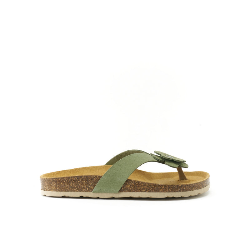 Lene Suede Clogs Rosemary Green - Women's