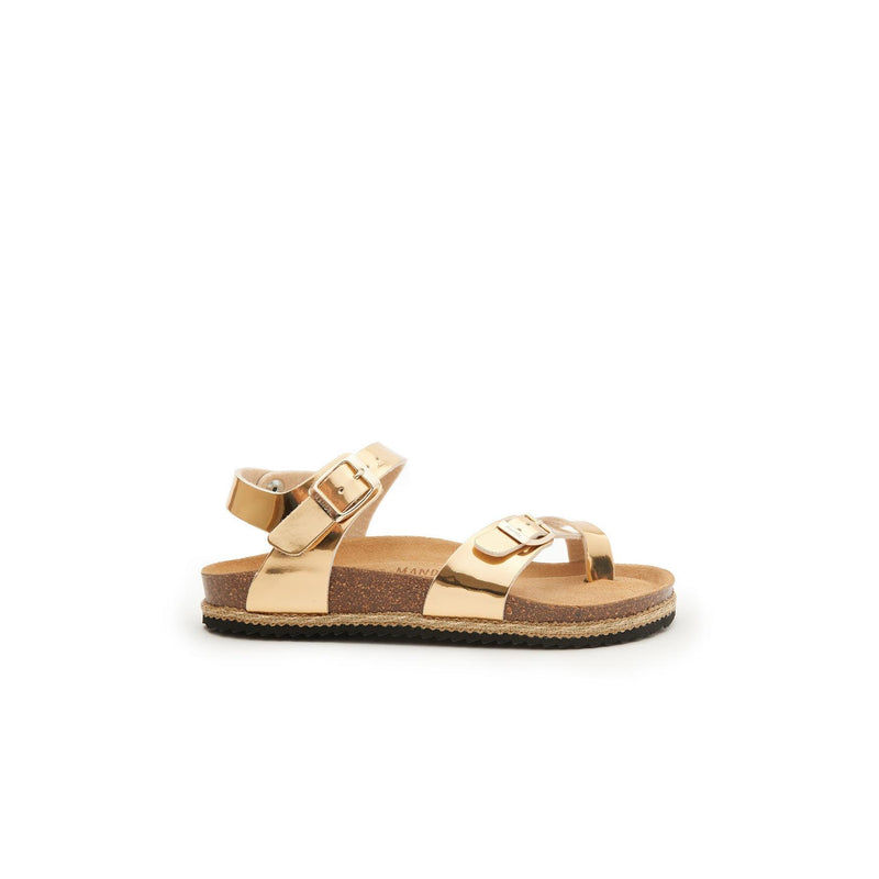Elisa Mirror Gold Flip Flops - Women's