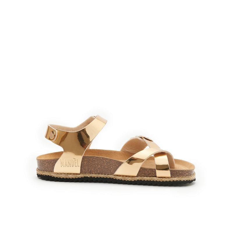 Elisa Mirror Gold Flip Flops - Women's