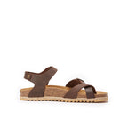 Sandalias Elisa Oiled Leather Dark Brown - Mujer