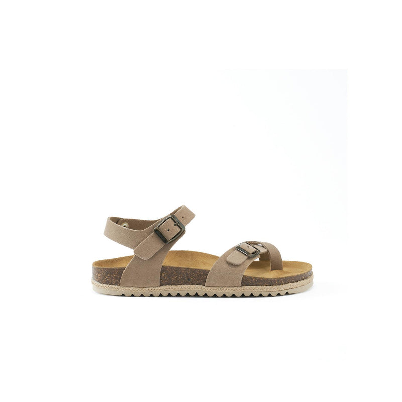 Tongs Elisa Suede Taupe - Femme