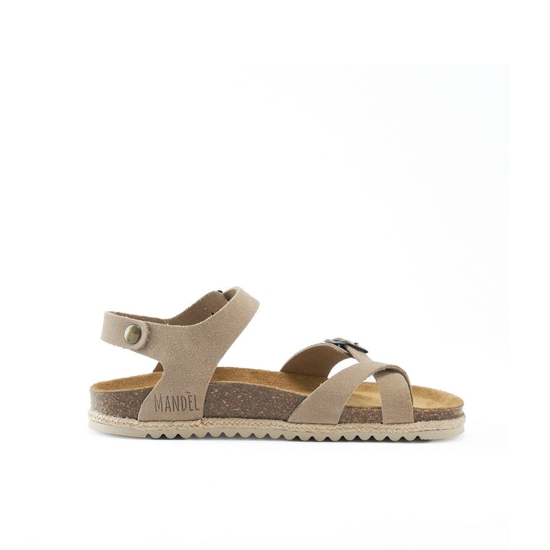 Tongs Elisa Suede Taupe - Femme