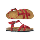 Nina Suede Red Sandals - Women