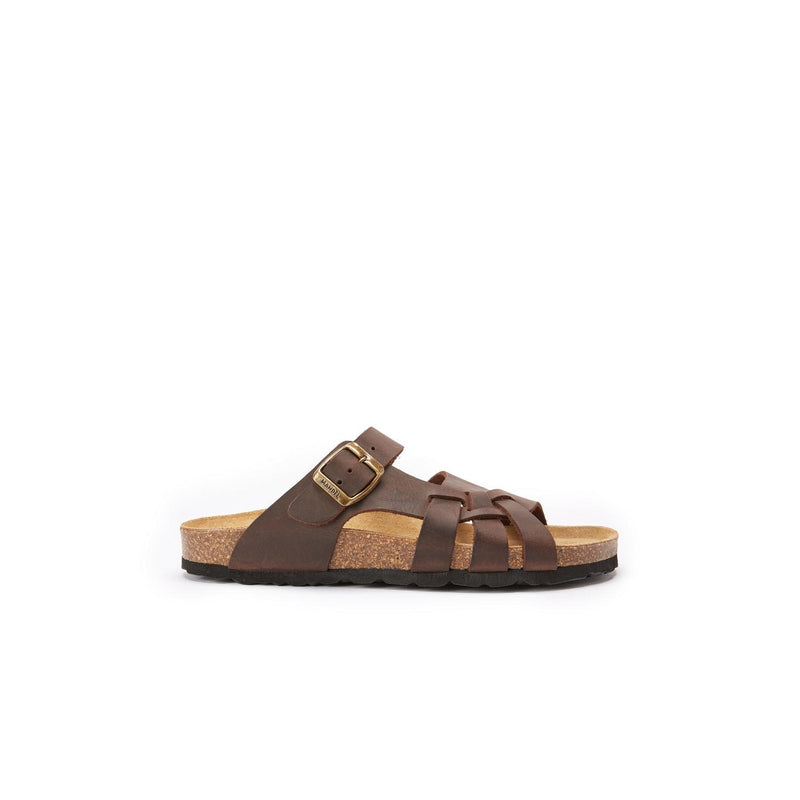 Sandales Alvaro Oiled Leather Dark Brown - Femme