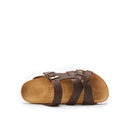 Sandales Alvaro Oiled Leather Dark Brown - Femme