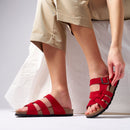 Sandales Alvaro Suede Red - Femme