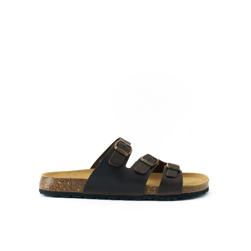 Paco Oiled Leather Dark Brown Clogs - Men's