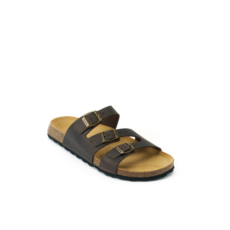 Paco Oiled Leather Dark Brown Clogs - Men's