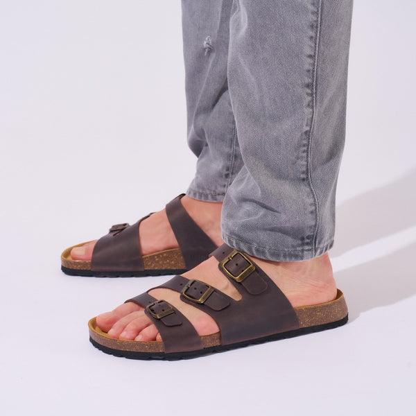 Sandalias Paco - Marrón oscuro - Hombre