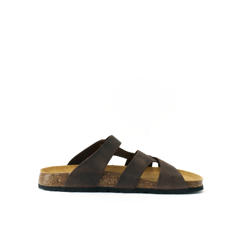 Alvaro Oiled Leather Dark Brown Clogs - Men's