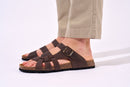Alvaro Oiled Leather Dark Brown Clogs - Men's