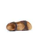 Sandales Neva Oiled Leather Dark Brown - Femme