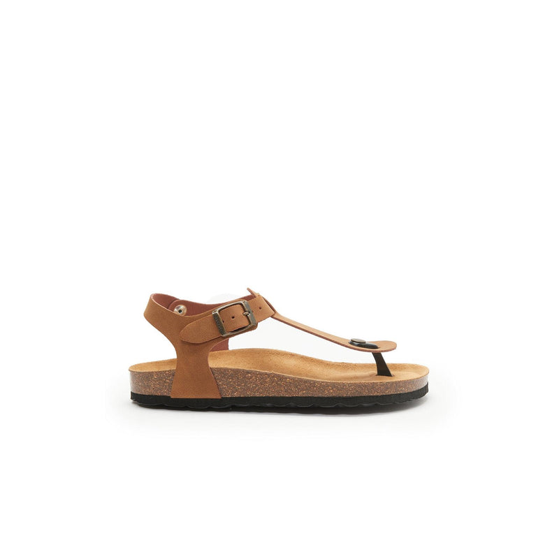 Tongs Leon Cognac Brown - Femme