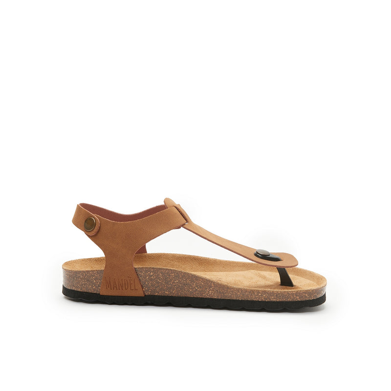 Tongs Leon Cognac Brown - Femme