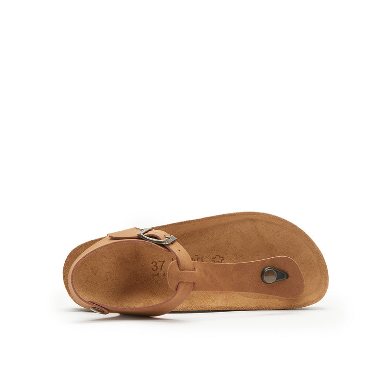 Tongs Leon Cognac Brown - Femme