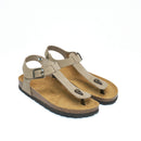 Tongs Leon Nubuck Taupe - Femme