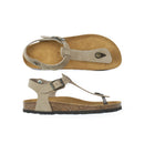 Tongs Leon Nubuck Taupe - Femme